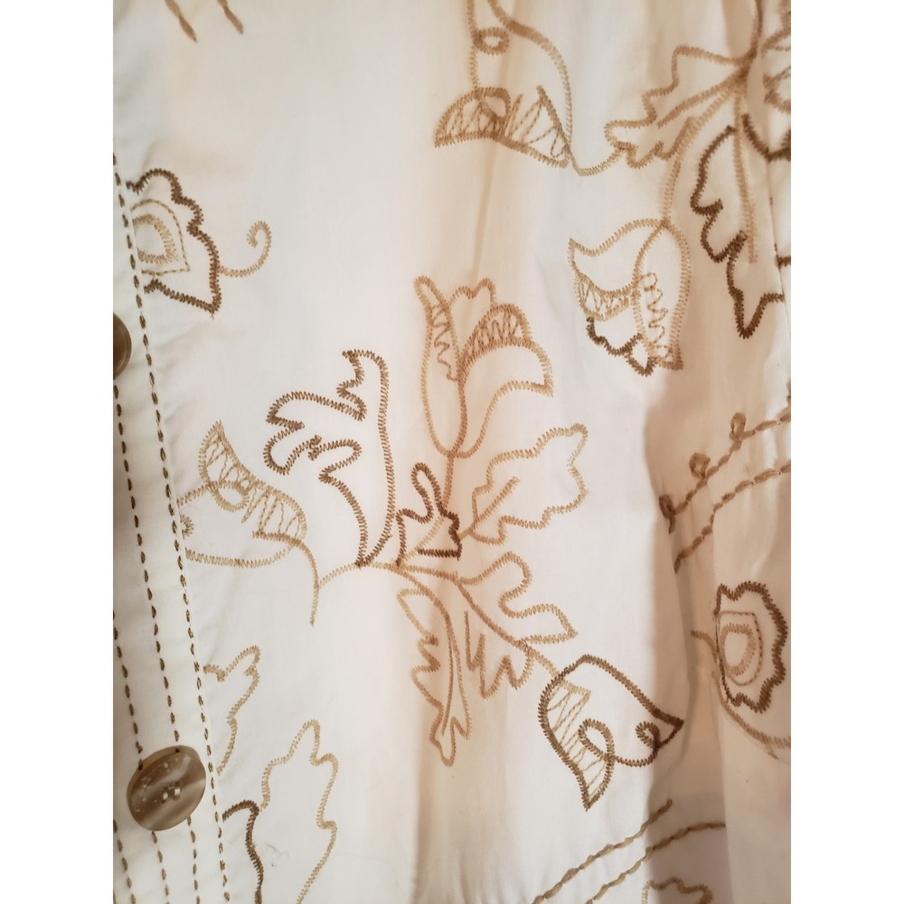 Women's Alfred Dunner White Embroidered Jacket Size 20W - Picture 4 of 5